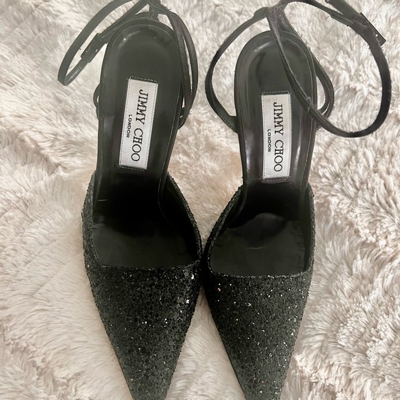 Jimmy Choo glitter sequined heels. Beautiful!  Great condition. Size 36 1/2 - Picture 2 of 7